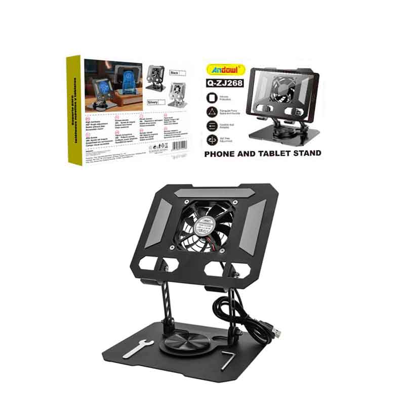 Andowl Βάση Στήριξης για Laptop με 1 Ανεμιστήρα Q-ZJ268 - Phone And Table Stand