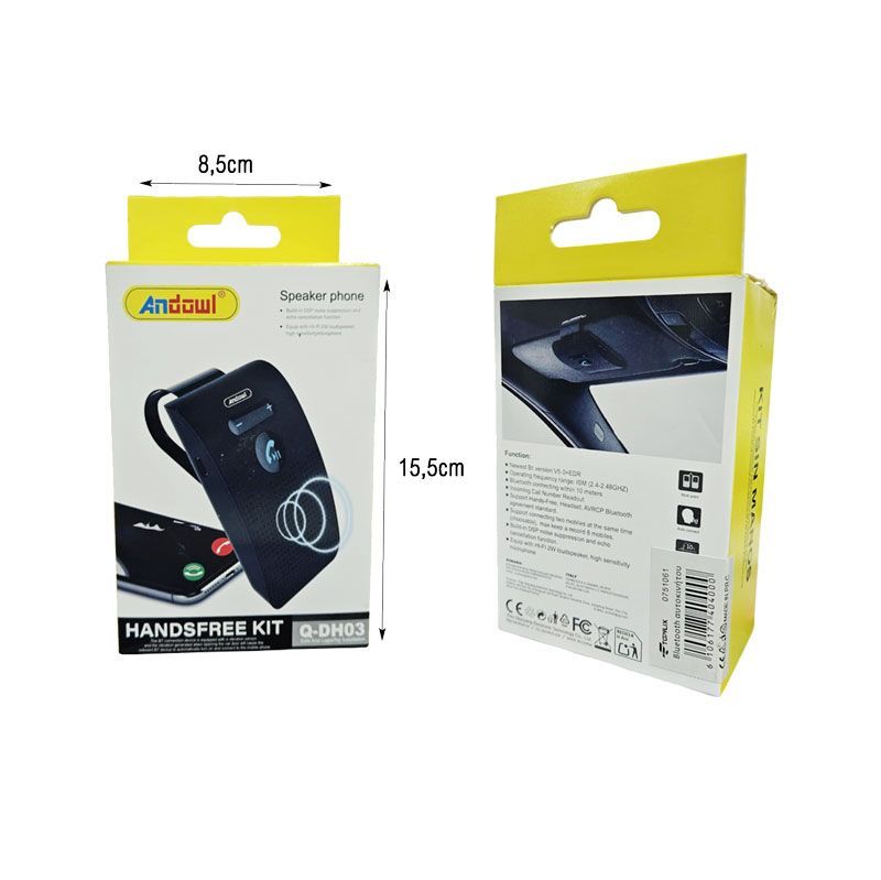 Andowl Ανοιχτή Ακουστική Bluetooth Αυτοκινήτου Q-DH03 - Handsfree Kit Speaker phone