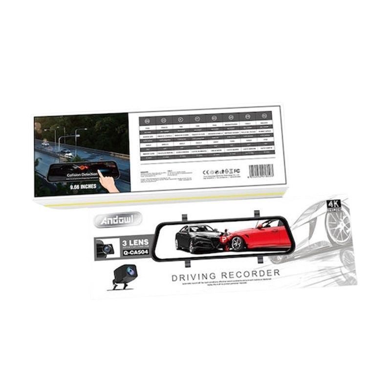 Andowl Κάμερα DVR αυτοκινήτου με οθόνη 9.66″ Q-CA504  - Driving Recorder