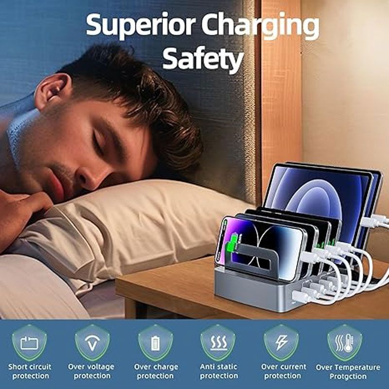 Andowl Σταθμός Γρήγορης Φόρτισης 6 Θέσεων Q-XW78 - Fast Charging Station