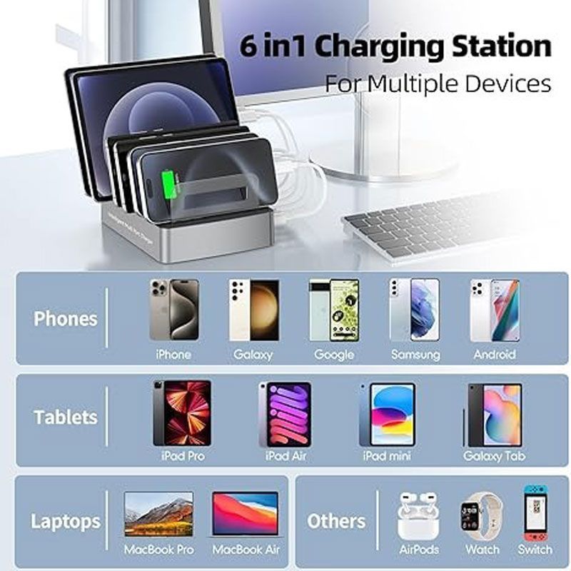 Andowl Σταθμός Γρήγορης Φόρτισης 6 Θέσεων Q-XW78 - Fast Charging Station