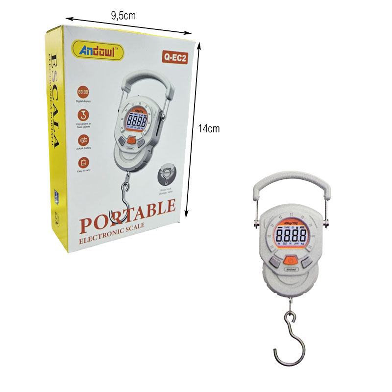 Andowl Ψηφιακή Φορητή Ζυγαριά Ανάρτησης Q-EC2 - Portable Electronic Scale