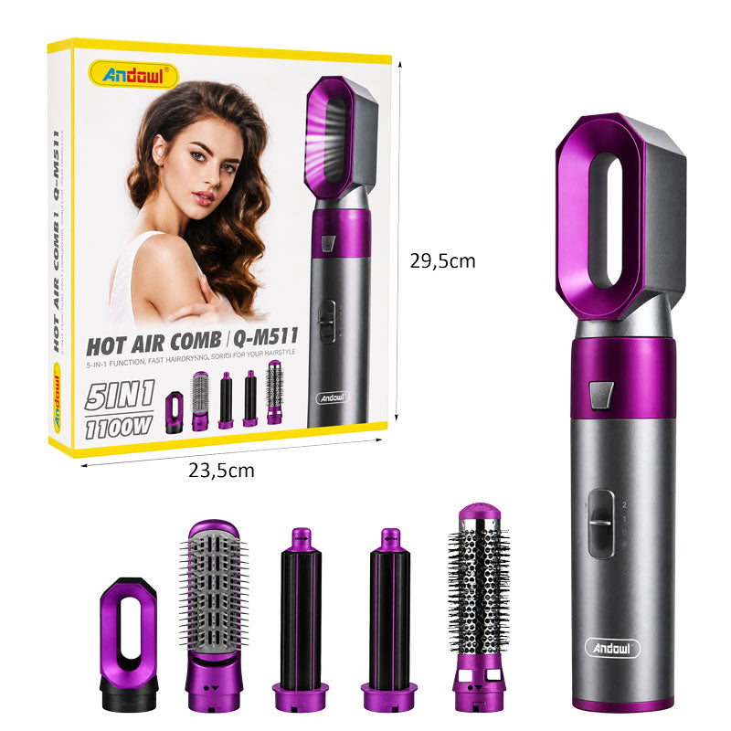 Andowl Πιστολάκι Μαλλιών 5 σε 1 με Αξεσουάρ Styling 1100W Q-M511 - Hot Air Hair Styler with Attachments