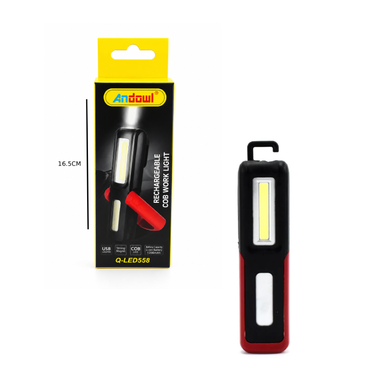 Andowl Επαναφορτιζόμενος φακός εργασίας LED Q-LED558  - Rechargeable Flashlight