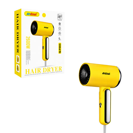 Andowl Πιστολάκι Μαλλιών 2600W Υψηλής Απόδοσης με Ρυθμίσεις Θερμοκρασίας Q-F003 - High Performance Hair Dryer 2600W with Temperature Control