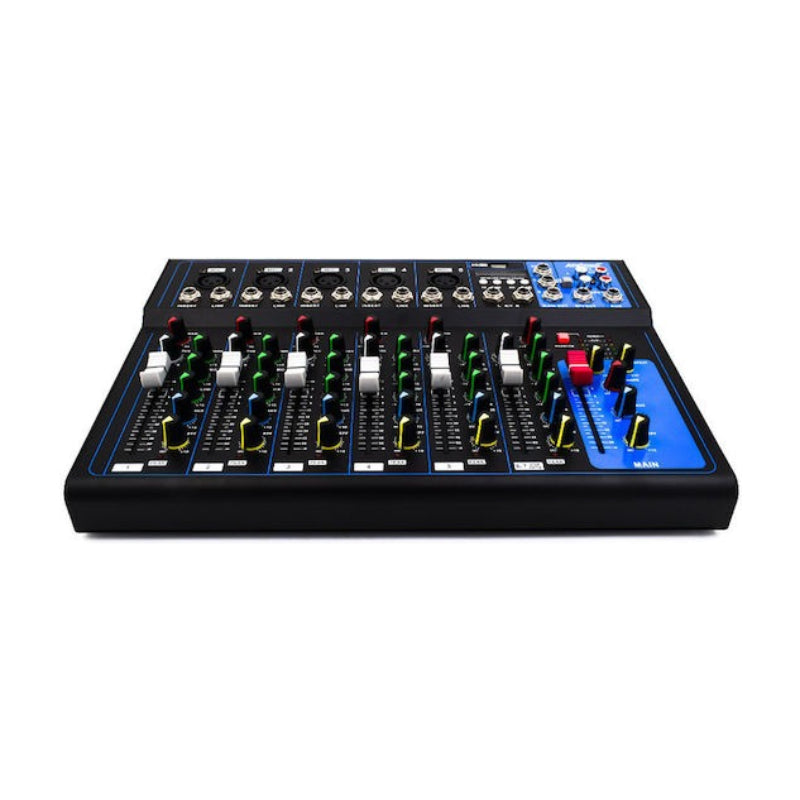 Andowl Επαγγελματική Κονσόλα Ήχου 7 Καναλιών Bluetooth USB Q-7L- Μίκτης Ήχου  - Andowl Q-7L Professional 7-Channel Audio Mixer Console