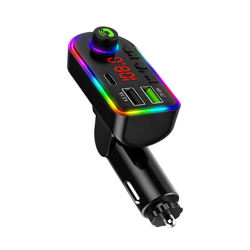 Andowl Ασύρματος FM Transmitter Αυτοκινήτου με Bluetooth Φορτιστή USB και RGB Φωτισμό Q-C75 - Wireless Bluetooth FM Transmitter Car Charger