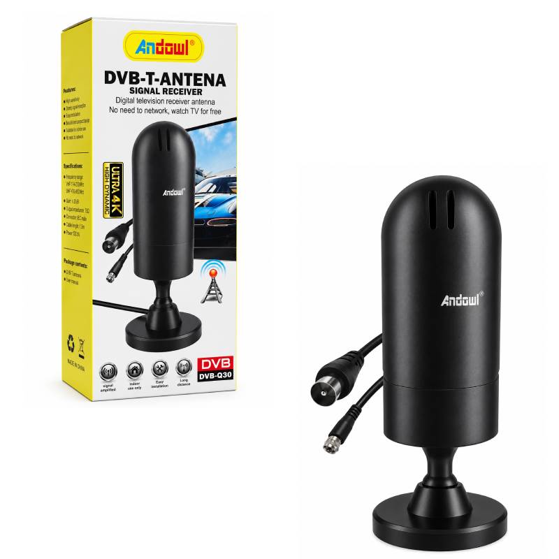 Andowl Εσωτερική Ψηφιακή Κεραία Τηλεόρασης DVB-Q30 – Indoor Digital TV Antenna