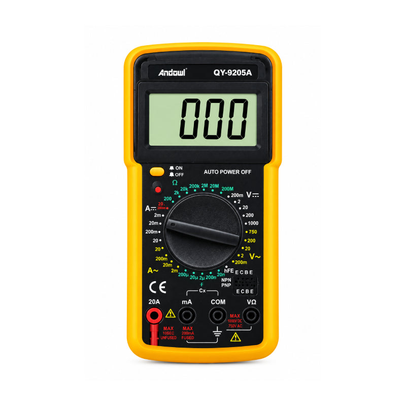 Andowl Ψηφιακό Πολύμετρο με Μεγάλη LCD Οθόνη  QY-9205A - Digital Multimeter with Large LCD Display