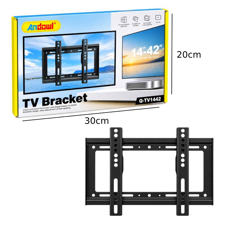 Andowl Βάση Στήριξης Τηλεόρασης Τοίχου 14"-42" Q-TV1442 – TV Wall Mount Bracket 14"-42"