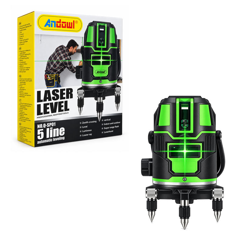 Αυτοαλφαδιαζόμενο Αλφάδι Laser 5 Γραμμών Πράσινης Δέσμης – 5 Line Green Beam Self-Leveling Laser Level
