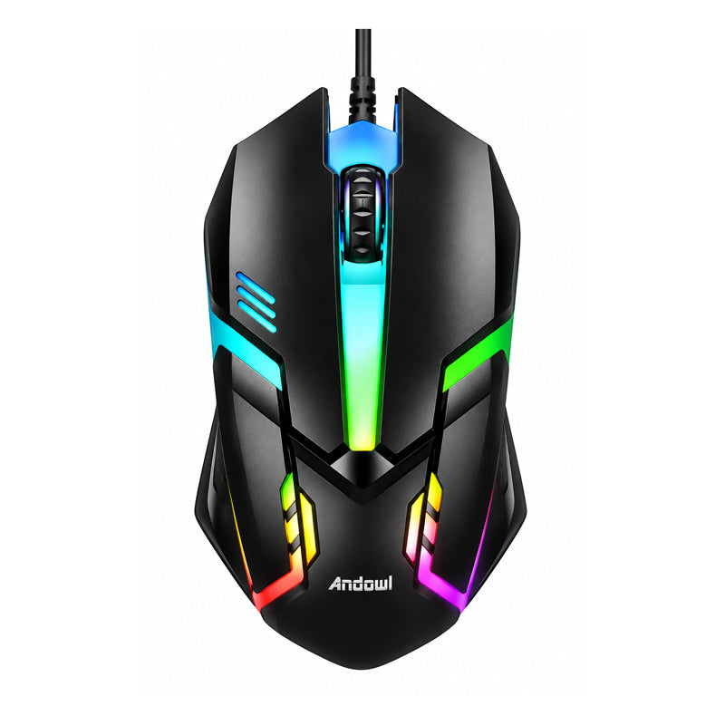 Andowl Ενσύρματο Gaming Ποντίκι με RGB Φωτισμό GM2 -  Wired Gaming Mouse with RGB Lighting Black