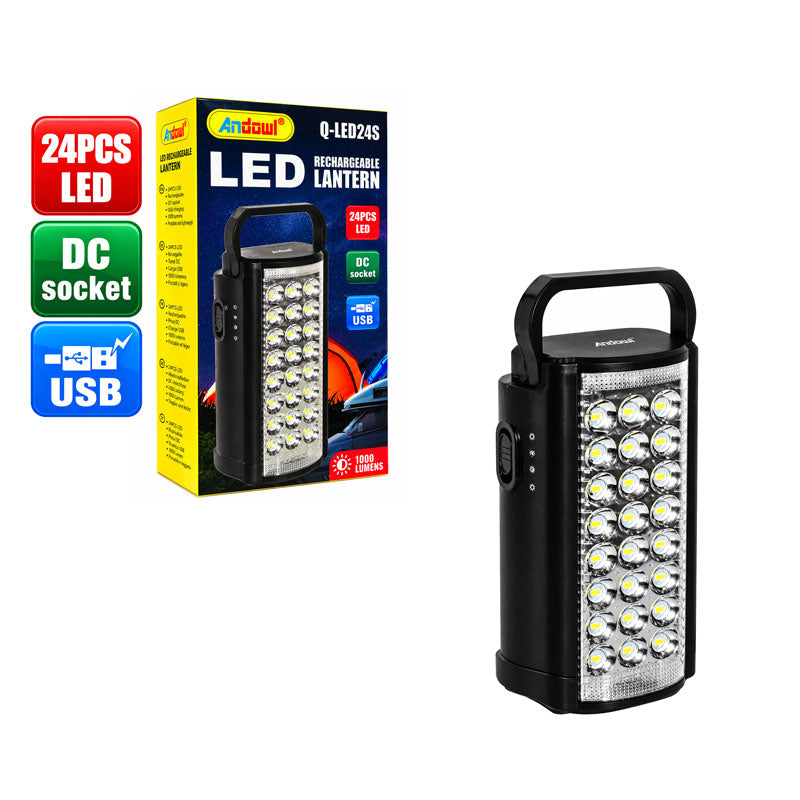 Andowl Επαναφορτιζόμενο Φανάρι LED 24 Λαμπτήρων με USB 1000 Lumens Q-LED24S - Rechargeable LED Lantern