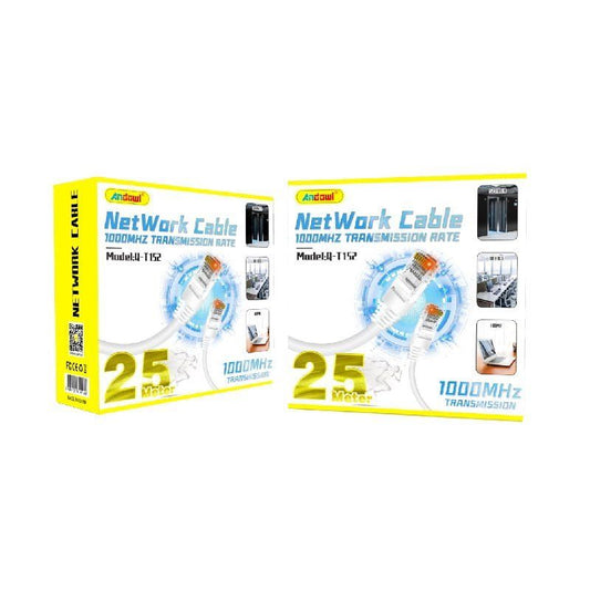 Andowl Καλώδιο δικτύου Ethernet 25m 1000MHz U/UTP Cat.5e Q-T152 - Net Work Cable