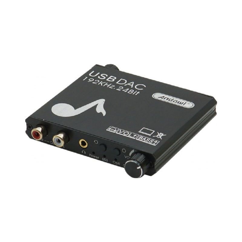 Andowl  Μετατροπέας Coaxial / Toslink / USB-A female σε RCA female Q-DA5 - Digital Analog Audio Converter