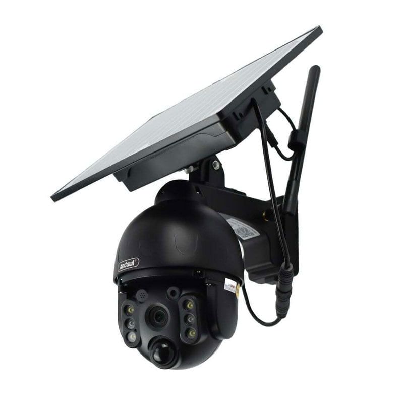 Andowl IP Κάμερα Παρακολούθησης Wi-Fi 1080p Full HD 4K Αδιάβροχη Μπαταρίας με Αμφίδρομη Επικοινωνία Q-SX80 4G+5G SIM - Solar Camera Wireless Smart