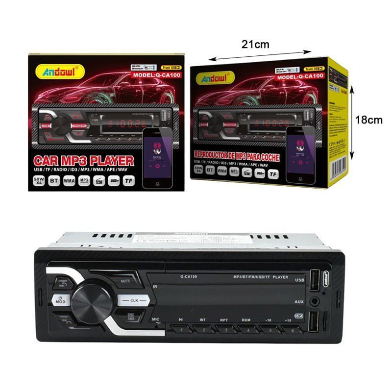 Andowl Ηχοσύστημα Αυτοκινήτου 1DIN (Bluetooth/USB/WiFi/GPS) Q-CA100 - Car MP3 player