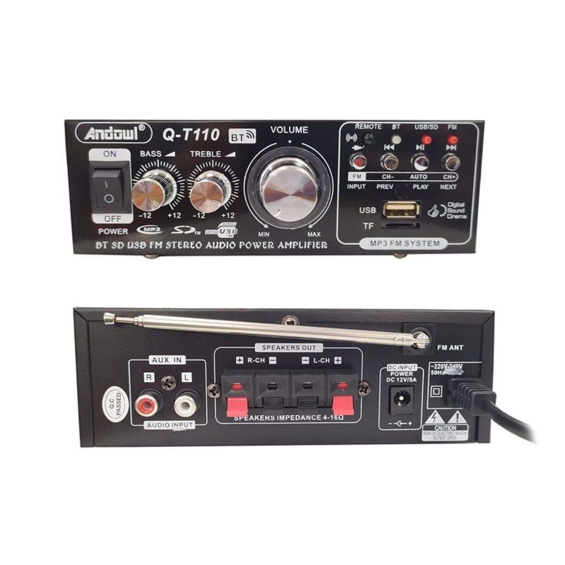 Andowl Τελικός Ενισχυτής Hi-Fi Stereo Q-T110 Max - Karaoke Reverberation Power Amplifier