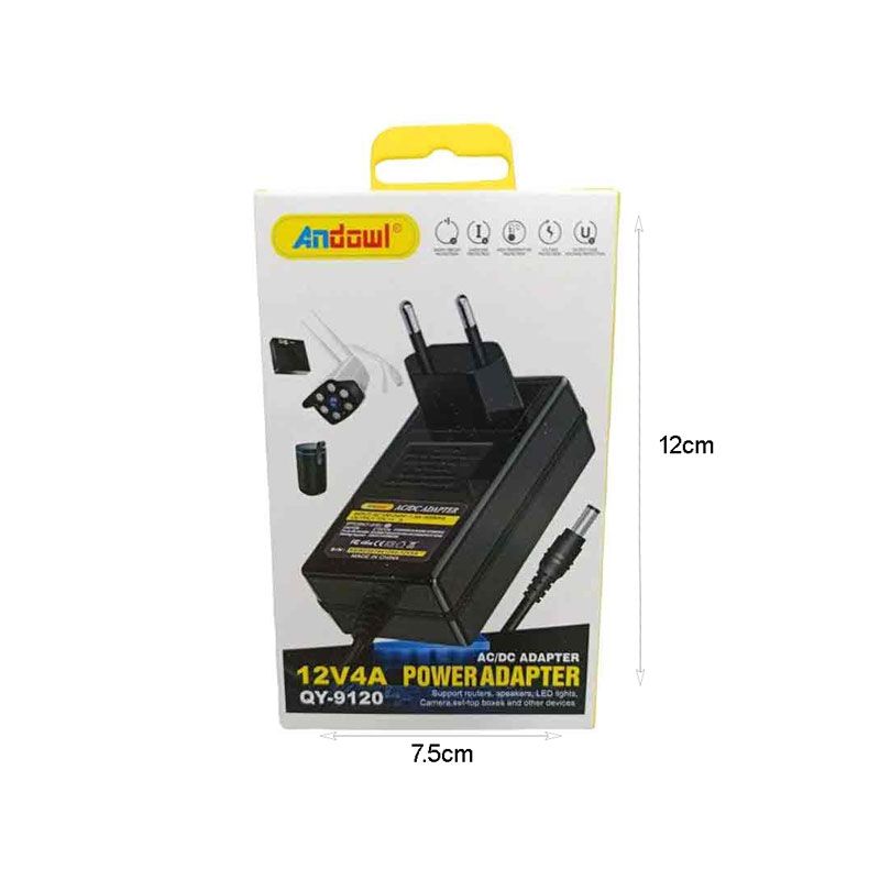 Andowl Universal Τροφοδοτικό 12V4A Q-DC9120 - AC/DC Power Adapter