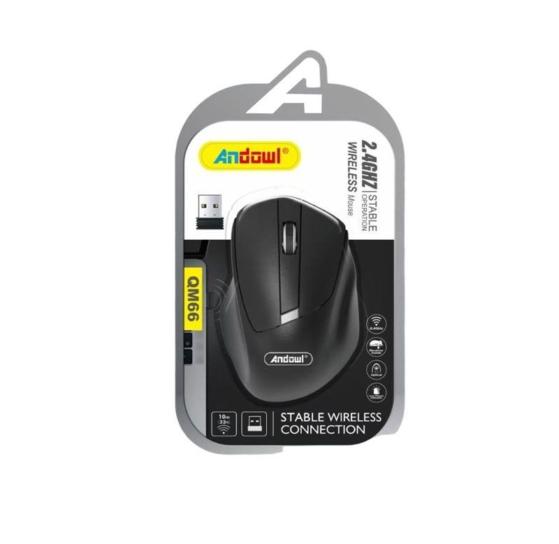 Andowl Ασύρματο Εργονομικό Ποντίκι 2.4 GHZ QM66 - Wireless mouse