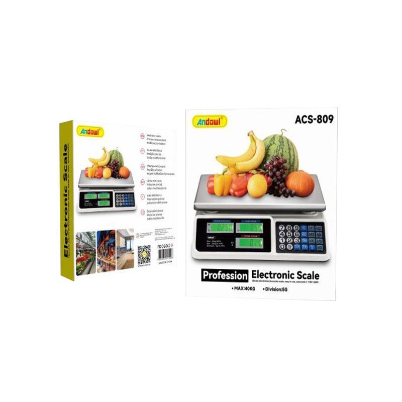 Andowl Επαγγελματική Ψηφιακή Ζυγαριά ACS-809 - Electronic Scale