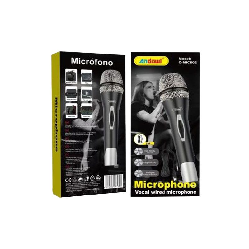 Andowl Ενσύρματο Μικρόφωνο Q-MIC602 Set Χειρός Φωνής – Wireless Microphone
