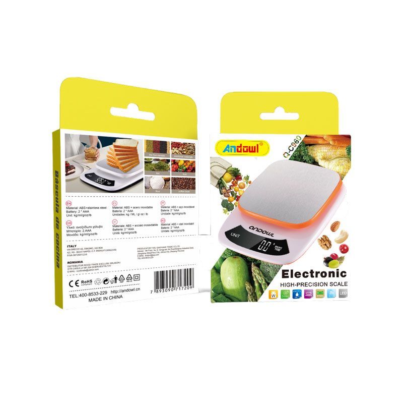 Andowl Ψηφιακή Ζυγαριά Κουζίνας 1gr/3kg Q-C960 - Electronic kitchen scale