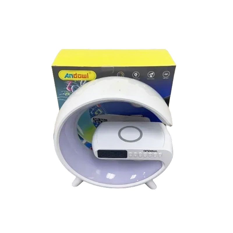 Andowl Ηχείο 4 σε 1 με Bluetooth, ασύρματο φορτιστή, ξυπνητήρι & ρολόι 15W 4A Pro - Wireless Charging Speaker