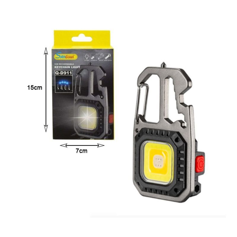 Andowl Πολυεργαλείο Μπρελόκ Φακός Q-D911 - Cob rechargeable keychain light