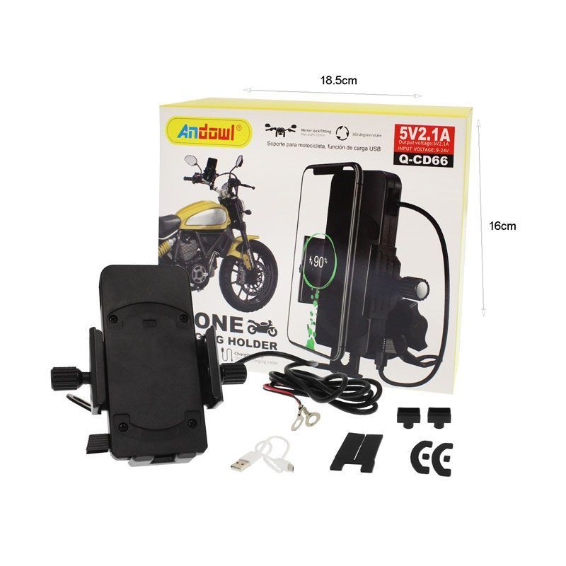Andowl Βάση Κινητού Μοτοσυκλέτας με Μπίλια Q-CD66 – Phone holder