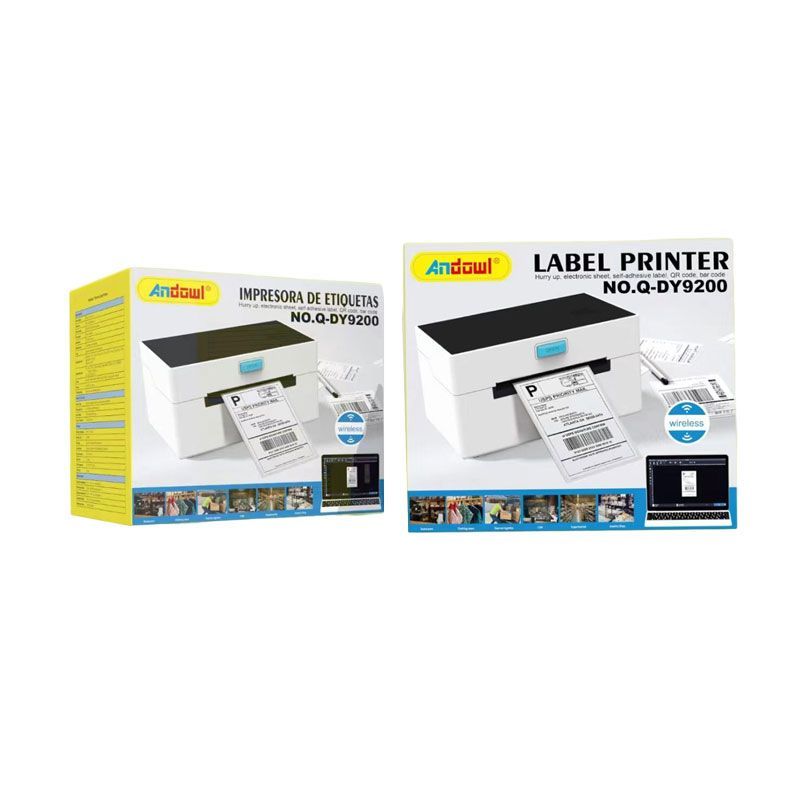Andowl Ασύρματος θερμικός εκτυπωτής 104mm 203DPI με USB/LAN/Bluetooth Q-DY9200 - Label Printer