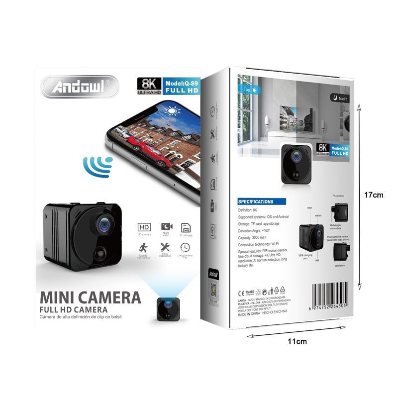 Andowl 8K Ultra HD Κάμερα Q-S9 - Mini Full HD Camera