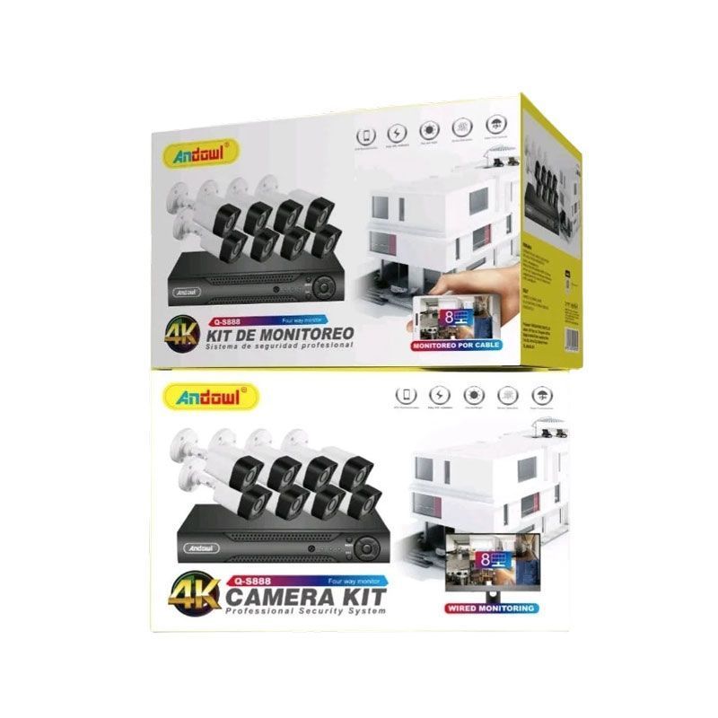 Andowl Ολοκληρωμένο Σύστημα CCTV με 8 Κάμερες 4K Q-S888 - Camera Kit