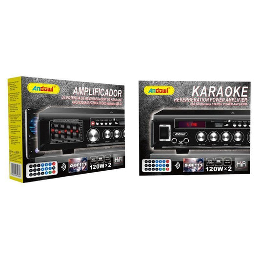 Andowl Ενισχυτής με λειτουργία Karaoke 120Wx2 HiFi Q-GF111 - Karaoke Reverberation Power Amplifier