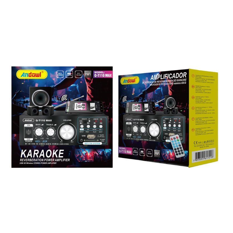Andowl Τελικός Ενισχυτής Hi-Fi Stereo Q-T110 Max - Karaoke Reverberation Power Amplifier