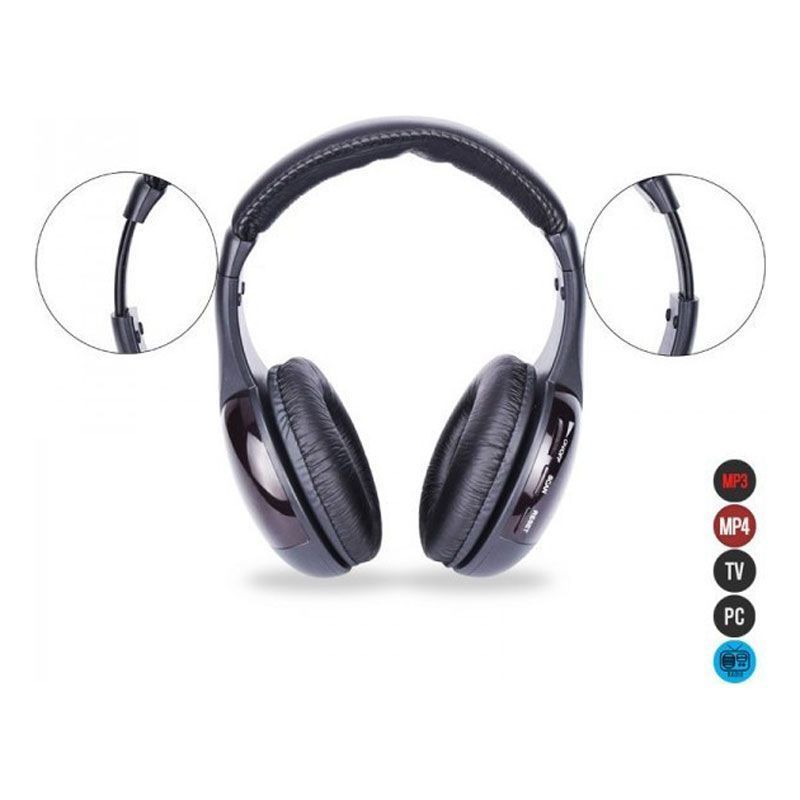 Andowl Ασύρματα Over Ear Ακουστικά Τηλεόρασης Μαύρα QY-2001 - 5in1 Wireless Earphone