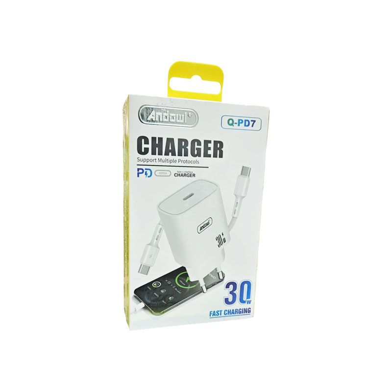 Andowl Φορτιστής Ταχείας Φόρτισης 30W Q-PD7 - Fast Charger