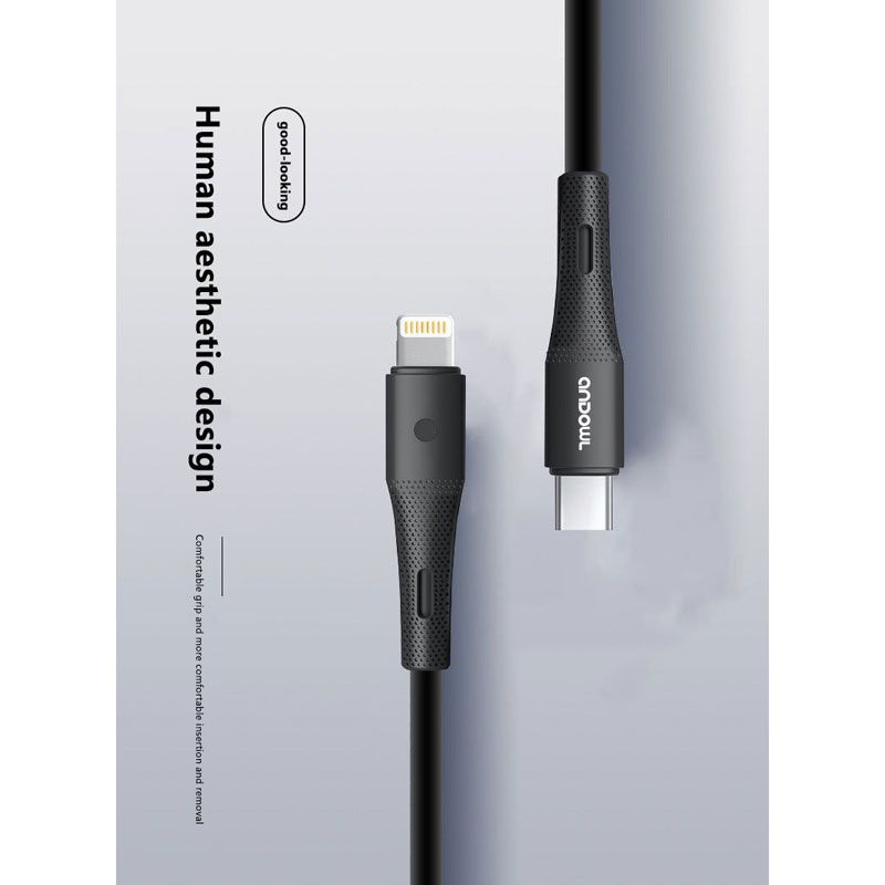 Andowl Καλώδιο Δεδομένων Type-C σε Lightning 1m 3A Q-SJ202 - Data Cable