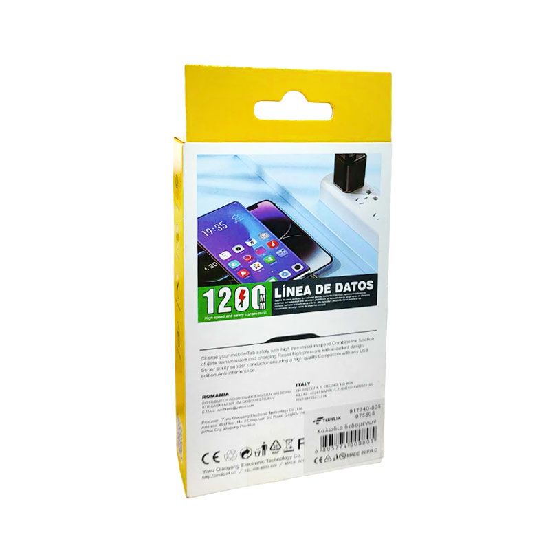 Andowl Καλώδιο Δεδομένων 6σε1 100W 120cm Q-SJ03 - Data Cable