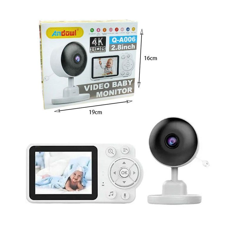 Andowl Baby Monitor 2.8” με κάμερα και εφαρμογή WiFi Ultra HD 4K Q-A006 - Video baby monitor
