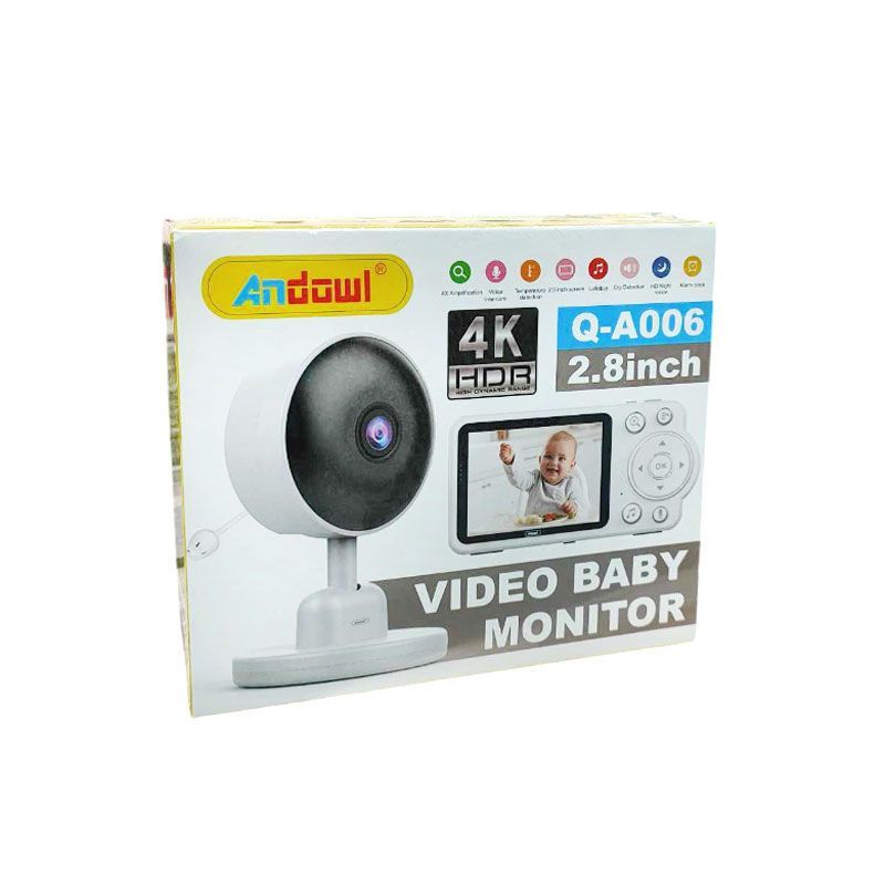 Andowl Baby Monitor 2.8” με κάμερα και εφαρμογή WiFi Ultra HD 4K Q-A006 - Video baby monitor