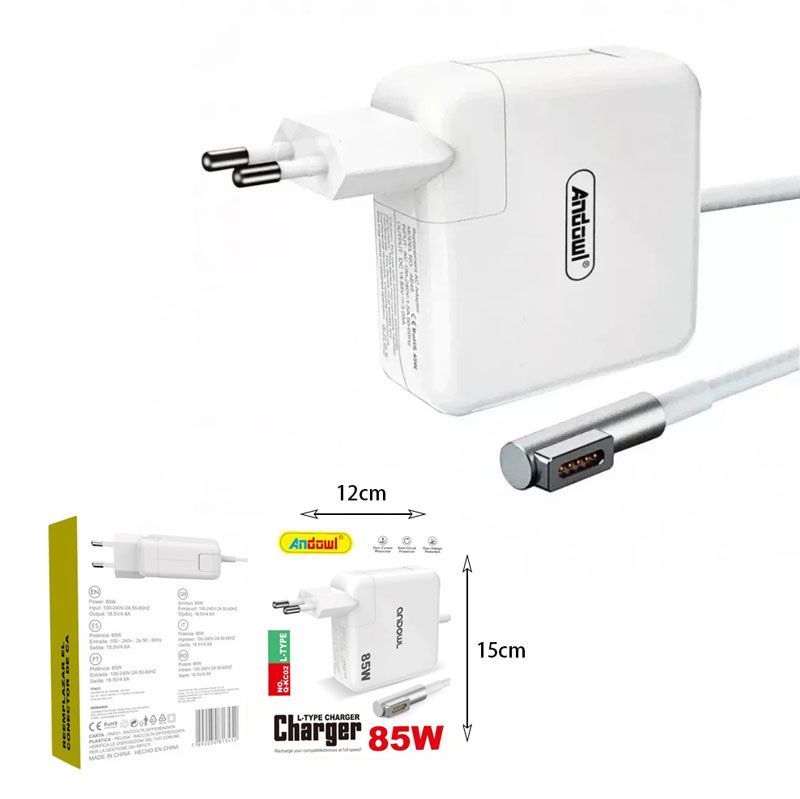 Andowl Φορτιστής Laptop 85W για Apple με Αντάπτορα Τροφοδοσίας Q-KC02 - L-Type laptop adapter charger
