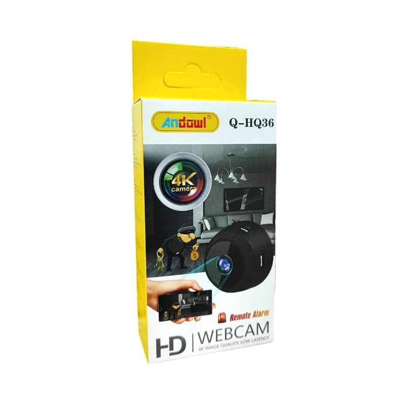Andowl Κρυφή Κάμερα Παρακολούθησης 4K Q-HQ36 - Remote Alarm Web Camera HD