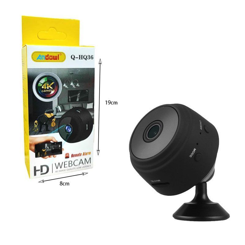 Andowl Κρυφή Κάμερα Παρακολούθησης 4K Q-HQ36 - Remote Alarm Web Camera HD