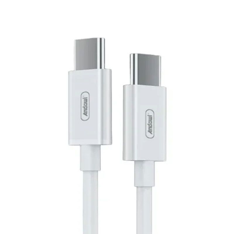 Andowl Q-SJ230 Καλώδιο γρήγορης φόρτισης TypeC 60W PD 1m Λευκό - Data Cable