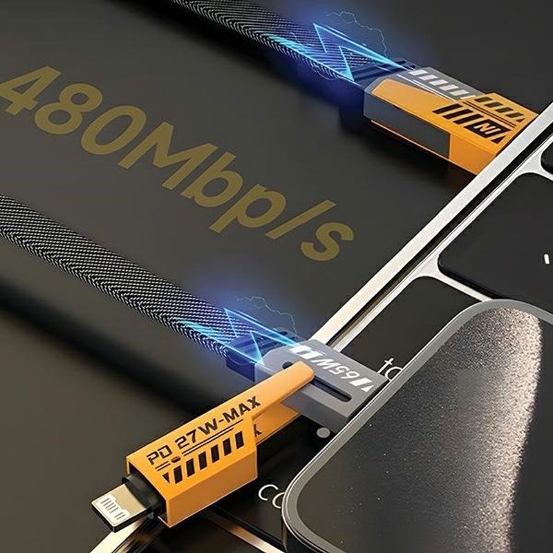 Andowl Καλώδιο Δεδομένων 4σε1 65W 120cm Q-SJ60 - 4in1 Data Cable