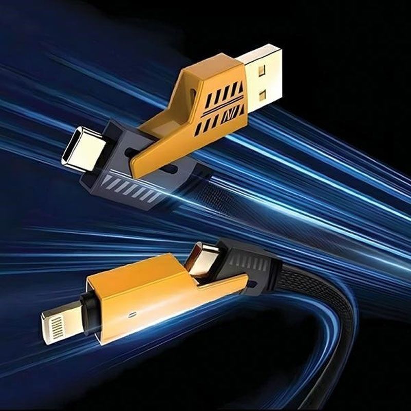 Andowl Καλώδιο Δεδομένων 4σε1 65W 120cm Q-SJ60 - 4in1 Data Cable