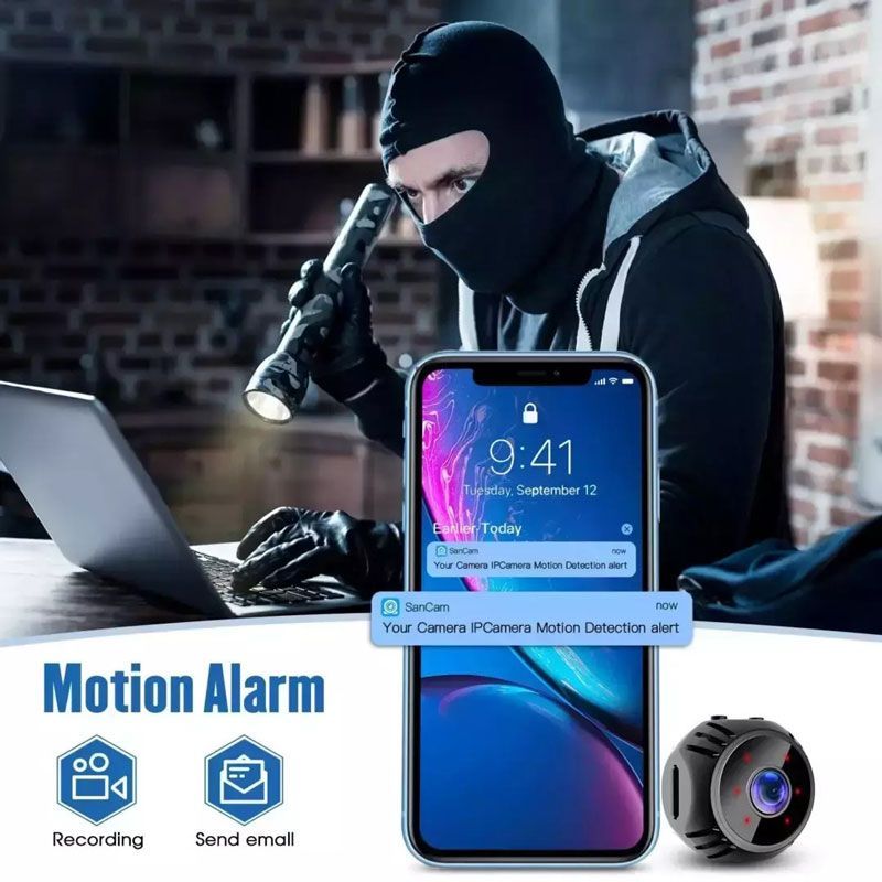 Andowl Κρυφή Κάμερα WiFi 1080p με Υποδοχή για Κάρτα Μνήμης και Ανιχνευτή Κίνησης Q-S710 - Mini WIFI USB IP Camera