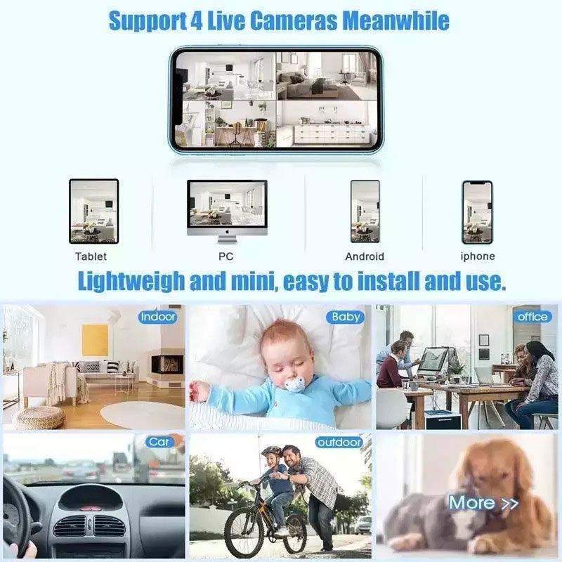 Andowl Κρυφή Κάμερα WiFi 1080p με Υποδοχή για Κάρτα Μνήμης και Ανιχνευτή Κίνησης Q-S710 - Mini WIFI USB IP Camera