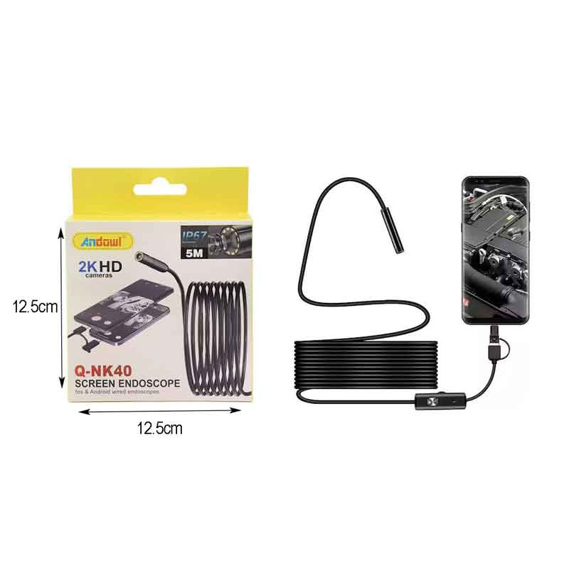 Andowl Ενδοσκοπική Κάμερα με Καλώδιο 5m Q-NK40 - Screen Endoscope